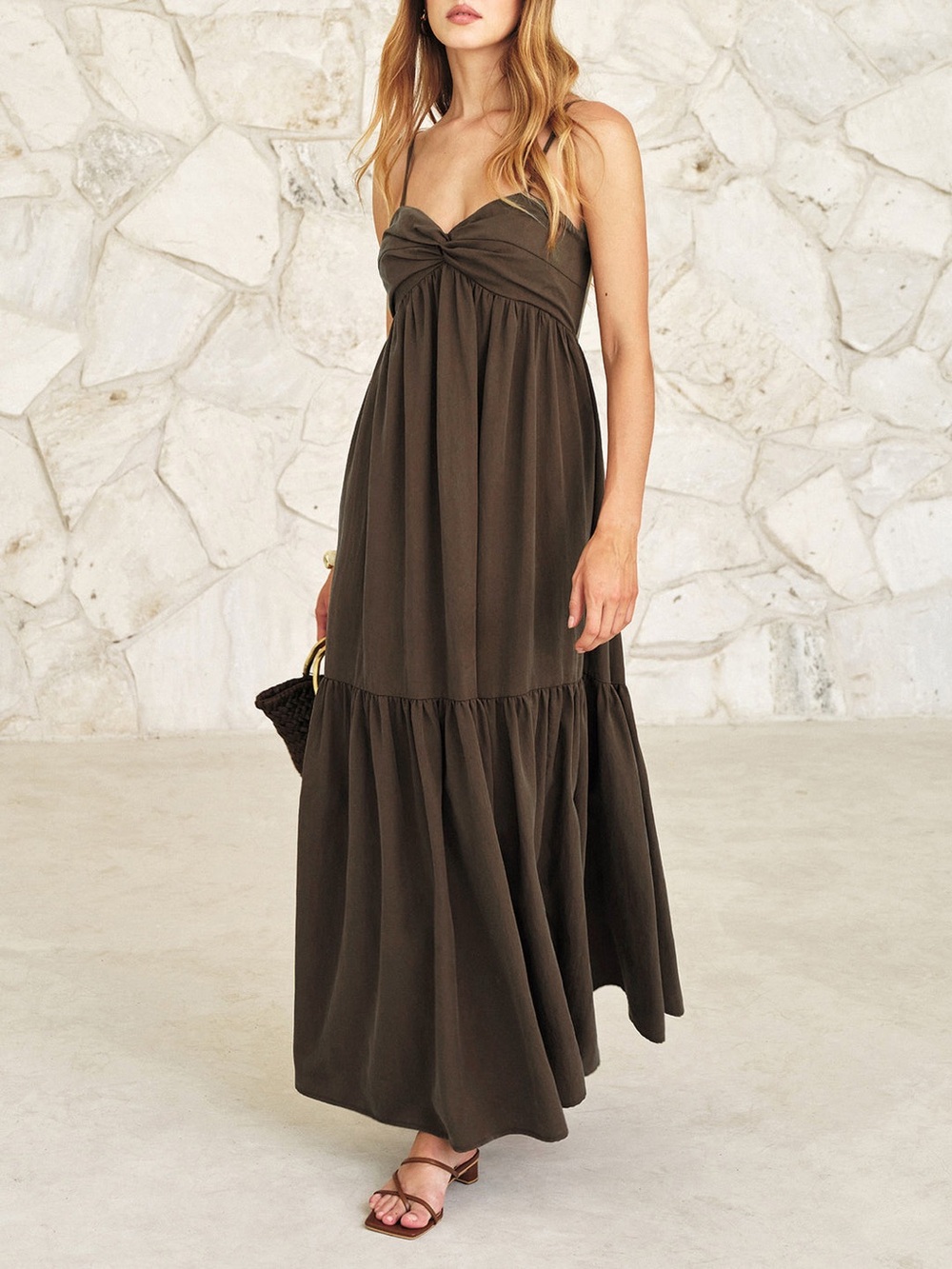 COMMENSE Twist Front Cami Maxi Dress - Picture 11 of 11